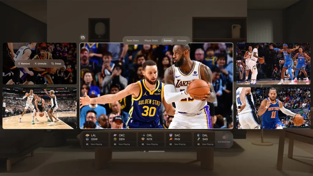 اپل و اسپکتروم تجربه واقعیت مجازی جدیدی برای تماشای بازی‌های NBA ارائه می‌دهند