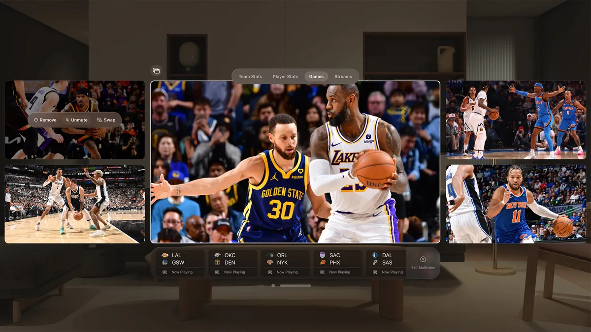 اپل و اسپکتروم تجربه واقعیت مجازی جدیدی برای تماشای بازی‌های NBA ارائه می‌دهند