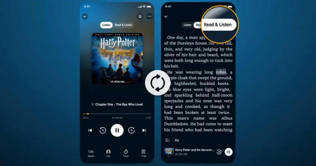 آمازون قابلیت جدید Audible برای همزمانی خواندن و شنیدن کتاب‌های صوتی را معرفی کرد