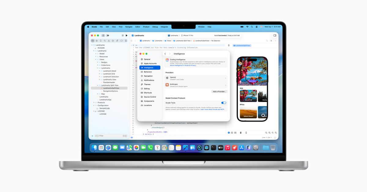 معرفی قابلیت کدگذاری عامل‌محور در Xcode 26.3 با پشتیبانی Anthropic و OpenAI